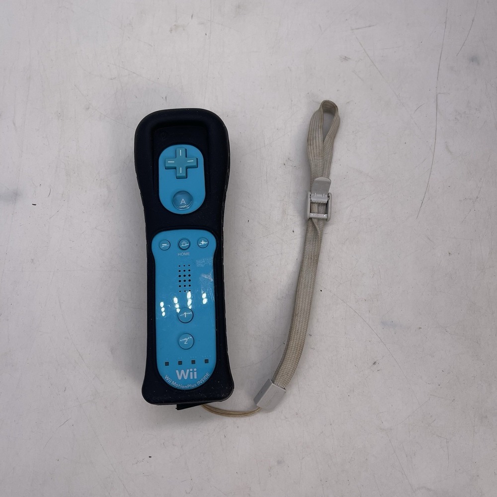 Official OEM Nintendo Wii & U Motion Plus Remote Controller Blue RVL-036